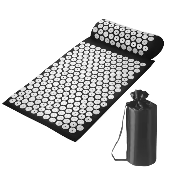 Esterilla de yoga, kit de acupresión, juego de esterilla de acupresión, almohada y bolsa de acupresión, alivia el dolor de espalda y cuello, relaja los músculos - 1