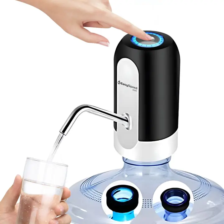 Dispensador de Agua, dispensador electrico con Bateria 1200 mAh, Bomba Grifo de Agua, Eléctrica Portátil con 2 adaptadores para Botellas y garrafas de 5, 8, 10, 13 y 20 litros - 1