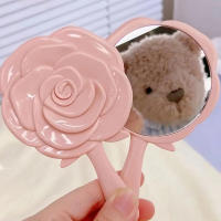 Espejo De Mano De Vainilla 3D Estéreo Retro En Forma De Rosa Para Maquillaje Espejo Compacto Regalo De Cumpleaños Para Niñas - details 6