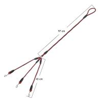 Correa Para 3 Perros De Nylon 3 Maneras Coupler Sin Enredos Doble Para Caminar Apto Para Pequeños Y Medianos Perros - details 1