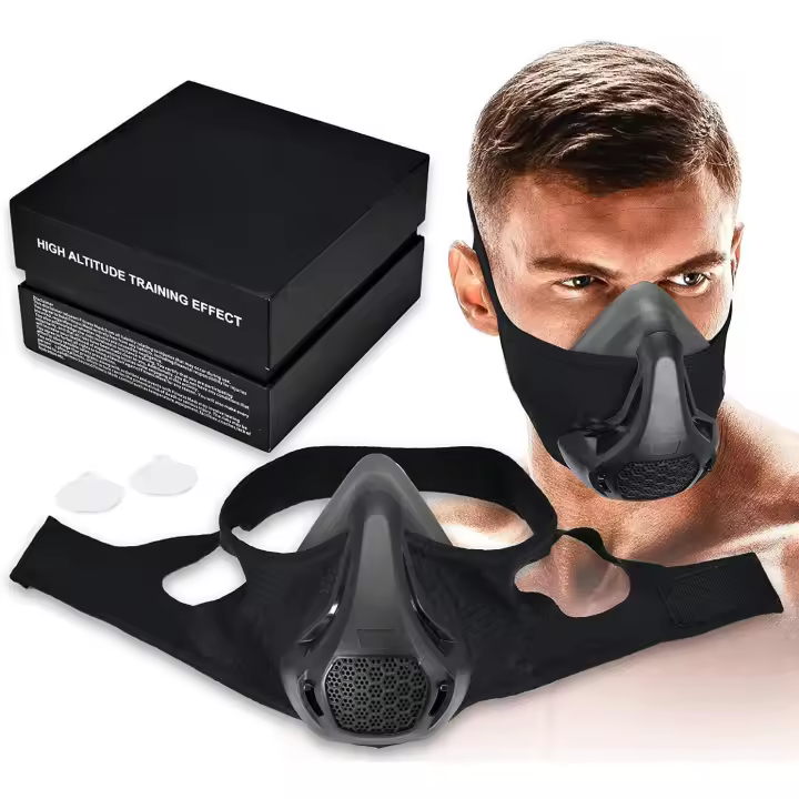Máscara de gran altitud, máscara de entrenamiento para hombres para mejorar la capacidad pulmonar, máscara de fitness con resistencia respiratoria de 24 niveles para mejorar la resistencia, para todos los deportes: correr, cardio, ciclismo, gimnasio - 1