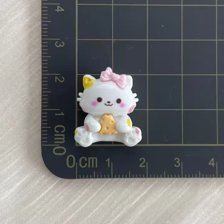 10Pcs Cabos De Resina De Gato Con Diseño De Pastel Lindo Y Nuevos Para Manualidades De Scrapbooking Y Joyería DIY Accesorios De Decoración - 1