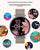 Smartwatch  - 1.39" Pantalla Táctil IPS, Impermeable de Por Vida, Multifuncional, 230mAh Batería, Ideal para Mujeres, Hombres, Adolescentes y Parejas - Silicona, Estilo Deportivo, iOS Compatible, Con Multilingüe Soporte - details 5