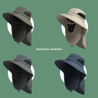 Sombrero De Verano Con Protección UV Para Pesca Y Caza Al Aire Libre Sombrero De Pescador Con Corbata Ideal Para Senderismo Y Acampar - details 5