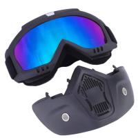 MOLCARAUTO Gafas Protectoras Ajustable para Moto Máscara Desmontable lentes Antivaho - details 0
