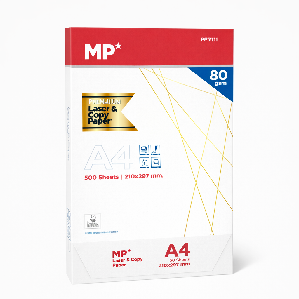 MP Folios DIN A4 80 g/m² 500 Hojas Papel Multifunción para Impresora y Fotocopiadora