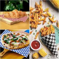25Pcs Papel De Cera Alimenticio Para Hornear Papel Grasiento Para Pan Sandwiche Burger Frituras Herramientas De Cocina Desechables Y Ecológicas - details 2