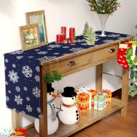 1pc Telar De Lino Caminante De Navidad Feliz Patrón De Copo De Nieve Decoración Para Mesa De Boda Accesorios De Fiesta De Vacaciones - details 4