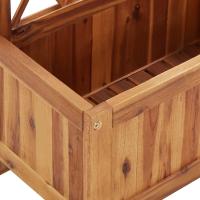vidaXL Arriate de jardín con enrejado madera de acacia - details 4