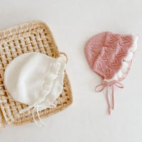 Gorro De Lana Versátil Para Bebés Femeninas De 0-2 Años Con Volante Estilizado Para El Otoño Estilo Sencillo Y Adorable - details 0