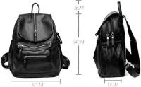 Mochila de cuero para mujer Mochila de hombro de moda Mochila de viaje de moda Bolsa de hombro duradera con correa ajustable (gris) - details 0