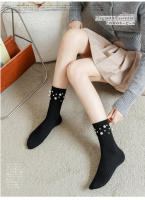 Pareja De Calcetines De Moda Para Mujer Con Decoración De Perlas Estilo Princesa Medio Caña Coreano Accesorios De Ropa - details 6