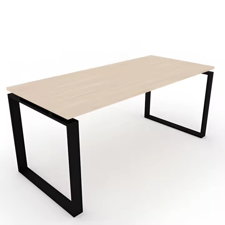 OFICIT Mesa de Oficina Haya Estructura Negra 140x60 Cm - 1