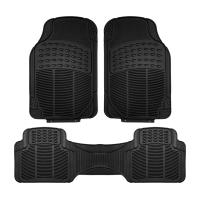 ENERFERO-Juego de 4 Alfombras Para Coche,Alfombra De Goma Para Coche, Alfombrilla Universales Antideslizante, 2 Delanteras y 2 traseras,Color Negro - details 0