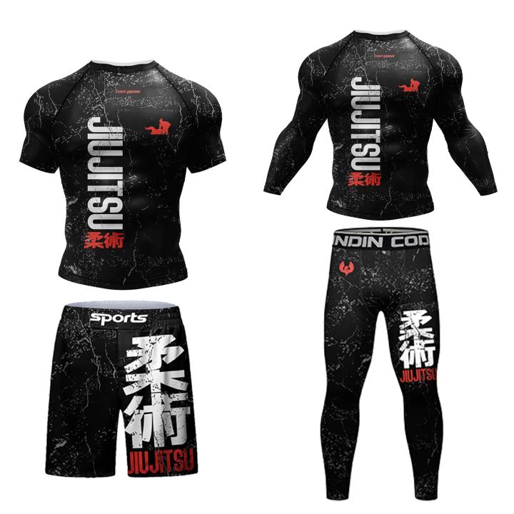 Camiseta De Compresión Cody Para Hombre MMA Muay Thai BJJ Rashguard Fitness Boxeo Pantalón De Técnica De Lucha Ropa De Entrenamiento Casual