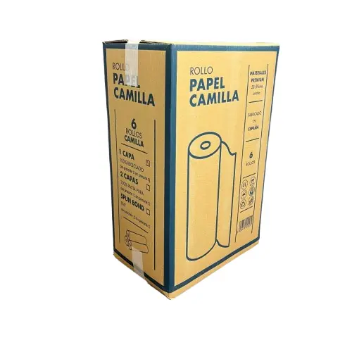 Rollo Papel Camilla,  58cmx62m | 6 Rollos ECO blanco - 1