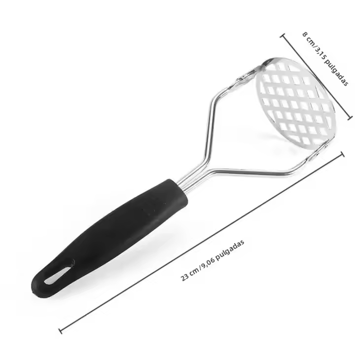 1pc Picadora De Papas De Acero Inoxidable Manual Molinillo De Ajo Creativo Para Batata Y Calabaza Gadgets De Cocina - 1