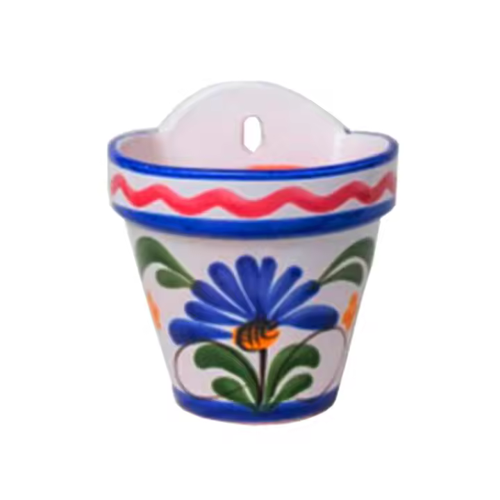MACETA CERAMICA FLOR COLGAR 13x13 CM - 1