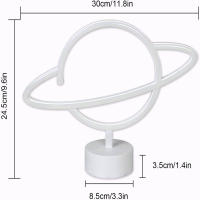 Lámpara Neón LED De Forma Planetaria Tierra Para Decoración De Pared Hogar Y Fiestas Luz Nocturna Con Batería Incluida - details 13