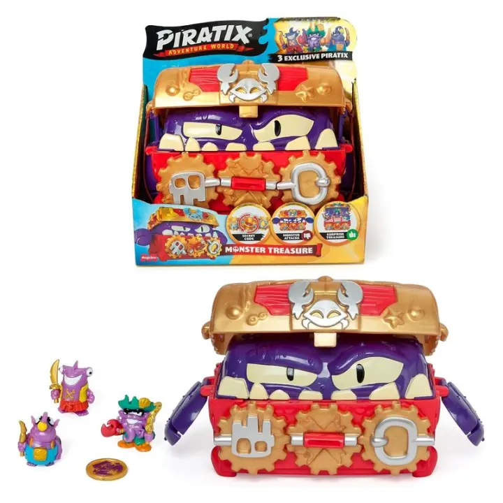 Cofre pirata Monster Treasure Piratix Adventure World figuras exclusivas - 1