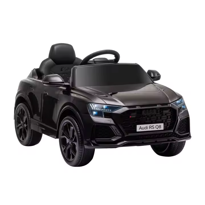 HOMCOM Coche Eléctrico Infantil +3 Años Licencia Audi RS Q8 con Batería 6V 2 Motores Mando a Distancia Música MP3 Bocina y Luces Velocidad Máx. 3km/h 101x62x51 cm Rosa/Negro - 1