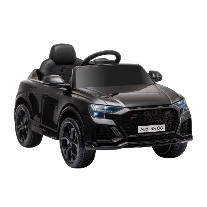 HOMCOM Coche Eléctrico Infantil +3 Años Licencia Audi RS Q8 con Batería 6V 2 Motores Mando a Distancia Música MP3 Bocina y Luces Velocidad Máx. 3km/h 101x62x51 cm Rosa/Negro - 1