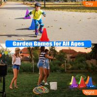 Juego De Jardín Familiar Con Luz 3 En 1 Juego De Tiro a Conos De Bola Y Anillo Con Bolsa De Gran Tamaño Para Niños Y Adultos - details 5