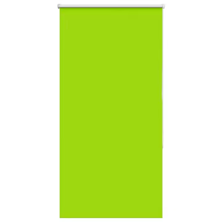 vidaXL Estor Enrollable Opaco hojas verde 75x150 cm Tela Ancho 70,7 cm - 1