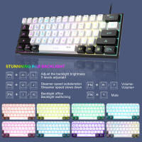 Teclado MageGee TS91 60% Compacto Con Teclas RGB Retroiluminadas Portátil Para Oficina Y Computadora Membrana Para Windows PC - details 0
