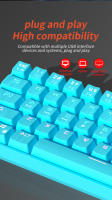 Teclado Mecánico De Juego USB MUCAI MK61 61 Teclas Switch Rojo Cableado Con Cable Desmontable RGB Retroiluminado Intercambiable Caliente - details 6