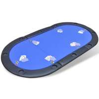 vidaXL Tablero de póker plegable para 10 jugadores en color Azul/Verde - details 0