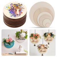 Etiquetas De Madera Sin Acabar Para Boda DIY Placas En Blanco De Madera Redonda Ornamentos De Círculos De Madera Para Fiestas - details 0