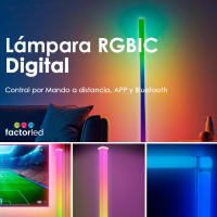 Lámpara RGBIC Digital, Mando Distancia y App, Sincronización por Sonidos, 16 Millones de Colores, Modos y Efectos de Luz, Ambilight, Decoración Led gaming, fiestas, chillout - details 0