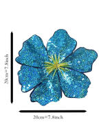 1 Pieza De 20CM De Flores De Lentejuelas Brillantes En Rojo Naranja Azul Dorado Plateado Rosa Para Vestido De Noche Traje De Baño DIY Aplicación - details 5