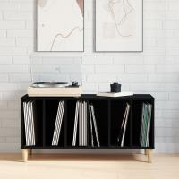 Gabinete de discos vidaXL Negro Roble 100x38x48 cm Madera elaborada - details 3