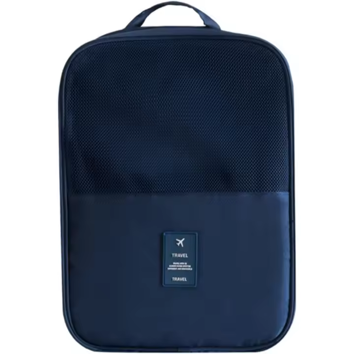 Bolsa para Zapatos, ideal para Viajes y Uso Diario, con capacidad para 2 Pares de Zapatos, Color Azul Marino. - 1