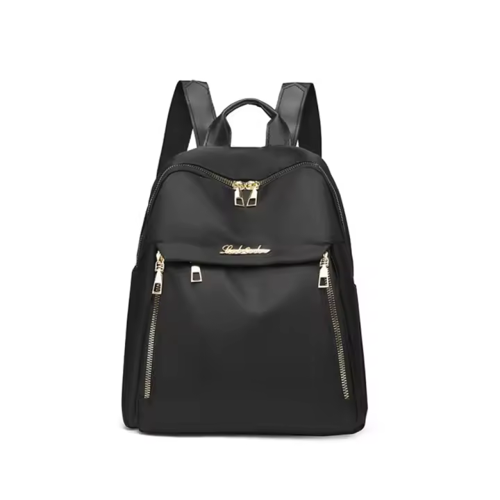 Mochila Grande Negra Para Viajes Y Estudiantes Capacidad Alta Simple Oxford Unisex Mochila Harajuku Solidaria Para Mujeres Y Hombres - 1