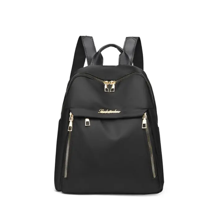 Mochila Grande Negra Para Viajes Y Estudiantes Capacidad Alta Simple Oxford Unisex Mochila Harajuku Solidaria Para Mujeres Y Hombres - 1