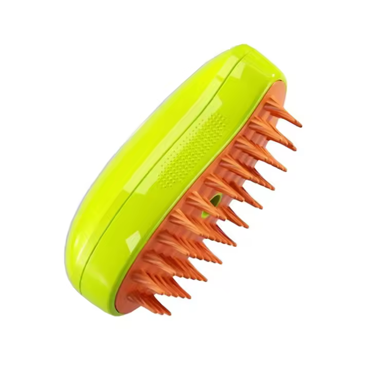 Cepillo de gato vaporoso-cepillo de vapor gato, cepillo de gato vaporoso-3 en 1 Cepillo de vapor gato, cepillo de pelo de gato, recargable-verde - 1