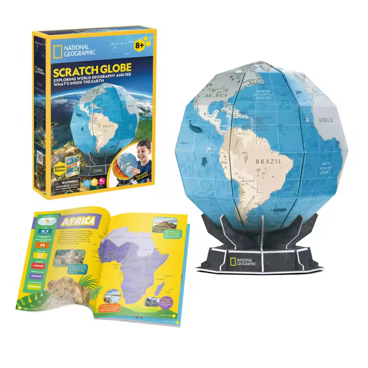 Puzzle 3d Globo Terráqueo - Puzzle 3d Niños +8 Años | Bola Del Mundo | Globo Terraqueo Interactivo Niños 32 Piezas | Maquetas Para Montar | Fácil Montaje - 1