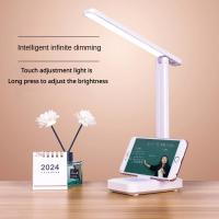 Lámpara De Escritorio Recargable Plegable Con Protección Ocular Luz LED Táctil Dimmer Para Dormitorio Lectura USB - details 0