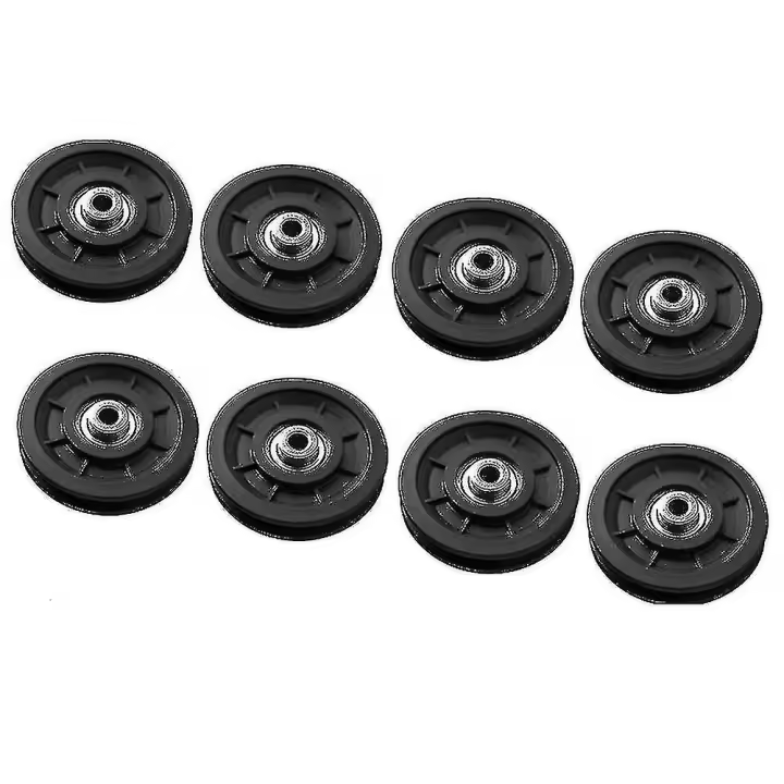 8 piezas de 90mm rodillos de polea poleas de rodamiento de nylon piezas de equipo de Gimnasio piezas de equipo de Gimnasia-Snngv - 1