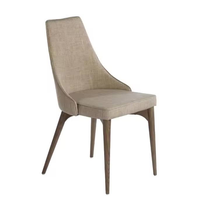 ANGEL CERDÁ 4032C Silla comedor tapizada tela , Nogal  Beige , Tela , 50 x 60 x 91 cm. - 1