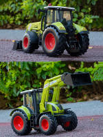 Modelo De Tractor Agrícola De Aleación De Latón 1:32 Para Niños Juguete De Simulación De Rodillo Hydraulico Y Girado Del Neumático Delante Color Verde - details 9