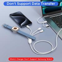 Cable De Carga Multifuncional 4 En 2 Para Apple Watch Compatible Con iPhone 15 14 13 iWatch Series USB C Cable De Viaje - details 9