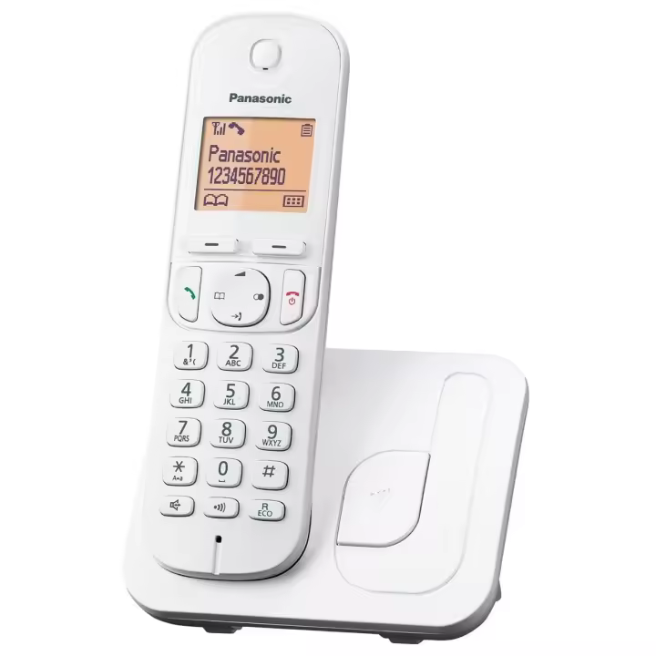 PANASONIC KX-TGC210SPW Teléfono Inalámbrico Color Blanco, Digital, con Altavoz Manos Libres, identificación y Bloqueo de llamadas - 1