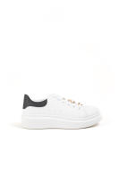 Lyla Wang Zapatillas blancas para mujer con detalles dorados,elegancia casual para el día a día - details 5