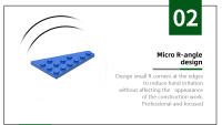 Wange 49Pcs/lot Bloques De Construcción Compatible Con Bloques De Muñecas 4x6 Wedge Left Plate Accesorios Clásicos Para Niños Regalo Caja De Juguetes - details 5