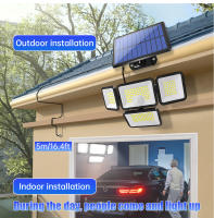 Lámpara Solar Exterior IP65 800lm Con Control Remoto Y 4 Cabezas Luz De Calle Solar Para Exterior 247 LED Resistente Al Agua Y Al Sol - details 1