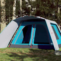 vidaXL Tienda familiar con porche 9 personas apertura rápida Color Azul,  Gris y naranja,  Verde y mas - details 0